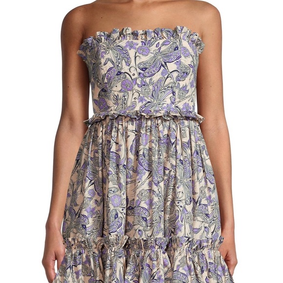 NWT agua bendita Rosa strapless dress - Picture 2 of 5